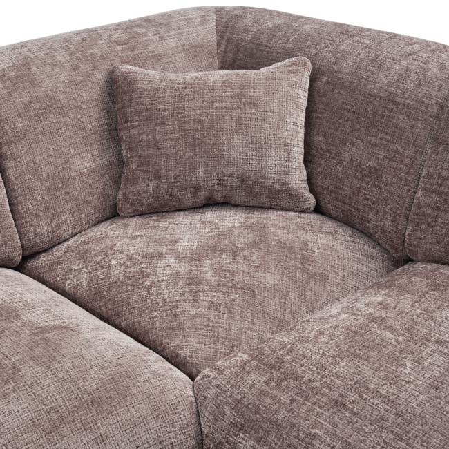 Woood CLOUD hoekbank rechts geweven chenille taupe