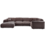 Woood CLOUD hoekbank rechts geweven chenille warm bruin