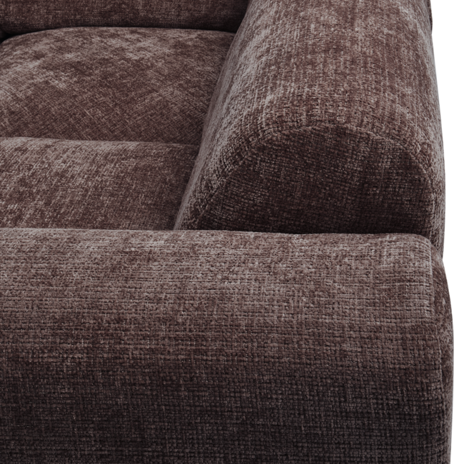 Woood CLOUD hoekbank rechts geweven chenille warm bruin