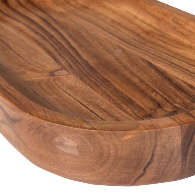 Woood YUKI serveerplank ovaal acacia hout naturel
