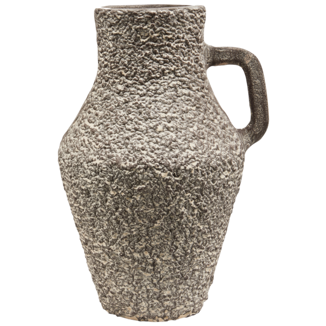 Woood TABIA vaas aluminium donkerbruin