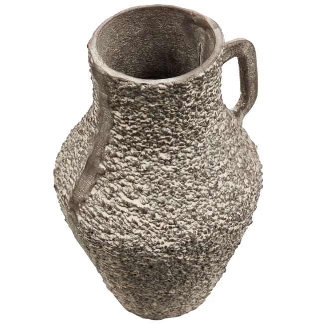 Woood TABIA vaas aluminium donkerbruin