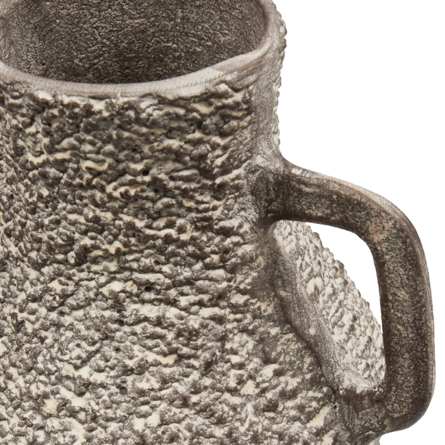 Woood TABIA vaas aluminium donkerbruin