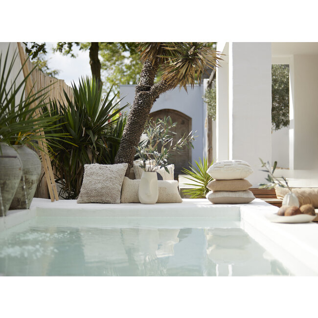 Light en Living Kussen 45x45 cm HUMADA bouclé naturel