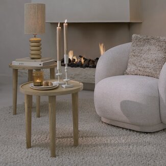 Light en Living Bijzettafel Ø49x49 cm QIANO mango hout naturel