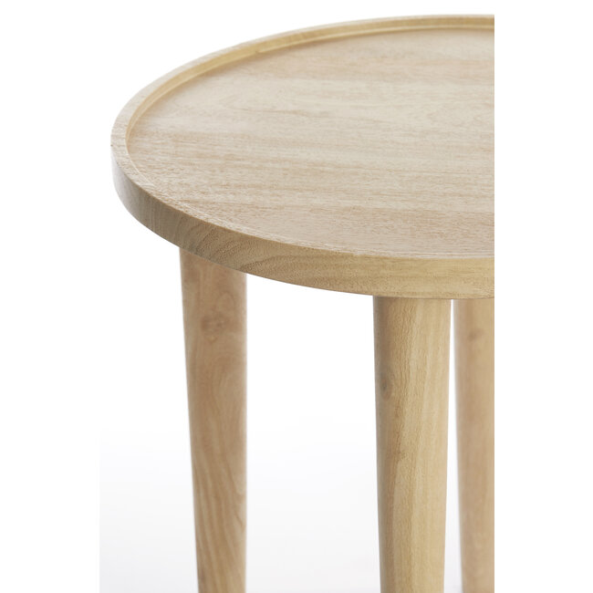 Light en Living Bijzettafel Ø45x45 cm QIANO mango hout naturel