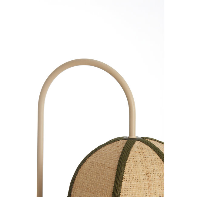 Light en Living Wandlamp 33x25x47 cm SULINA raffia naturel+groen