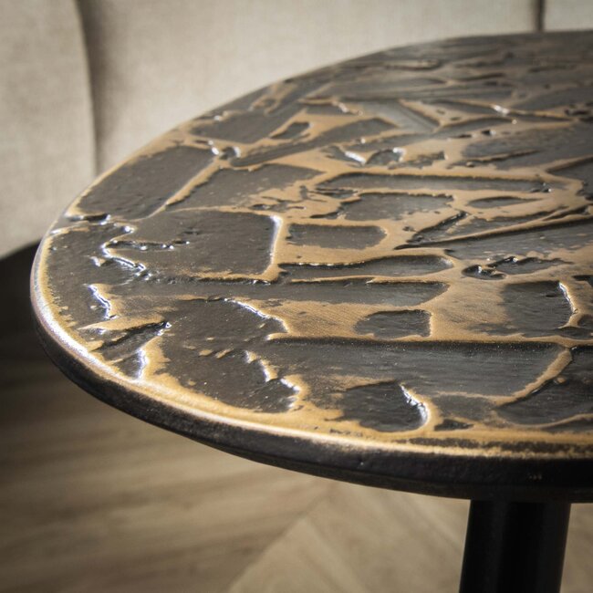 WoonStijl Salontafel set van 3 vierhoekig patina metal