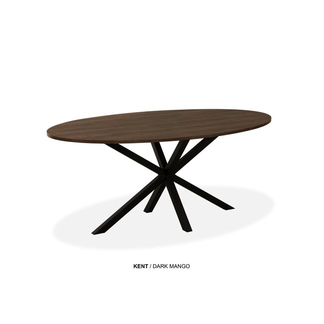 WoonMax Eettafel Kent ovaal - 138, 160, 180, 200 of 220 cm - Diverse kleuren