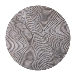 PTMD Wandornament Wiktor bruin MDF rond swirl carved S