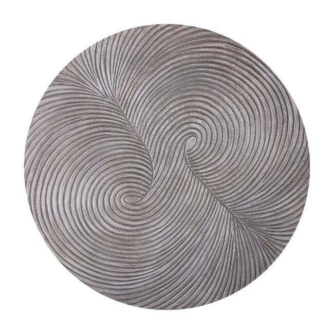 PTMD Wandornament Wiktor bruin MDF rond swirl carved S