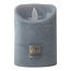 PTMD LED Licht Kaars suede grey met beweegbare vlam