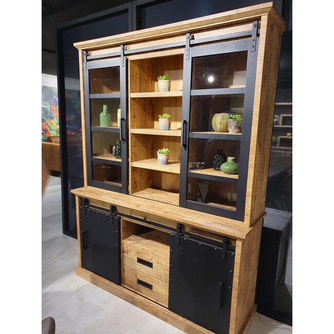 WoonMax Buffetkast Industry Mango met schuifdeur