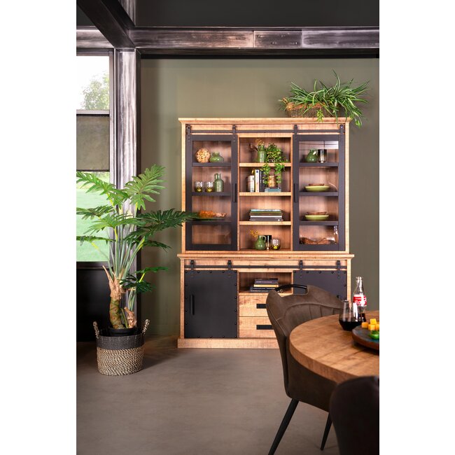 WoonMax Buffetkast Industry Mango met schuifdeur