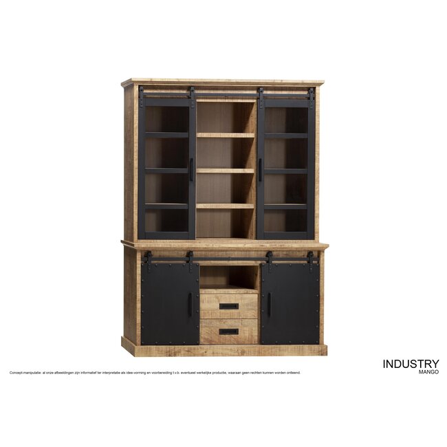 WoonMax Buffetkast Industry Mango met schuifdeur
