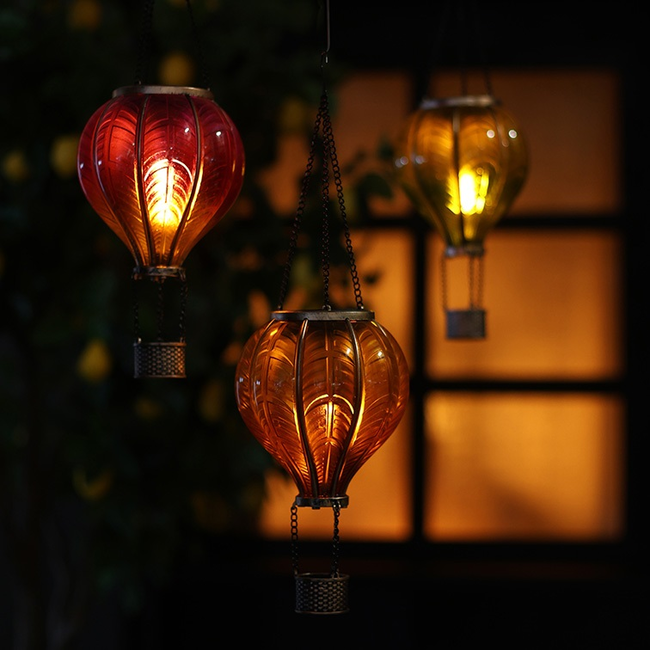 Countryfield Hanger hetelucht ballon Solar LED set van 3 Multicolor - M