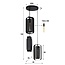 WoonStijl Hanglamp 3L mesh rotate