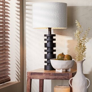 Light en Living Kap cilinder BOLERO wit boucle - Diverse maten Light en Living Kap cilinder BOLERO wit boucle - Diverse maten