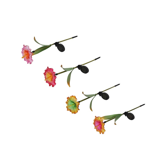 Countryfield Tuinsteker Hibiscus Solar LED - set van 4