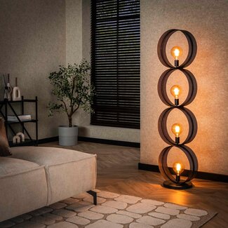WoonStijl Vloerlamp 4L ring geperforeerd