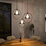 WoonStijl Hanglamp 3L ring getrapt tapse kap (G9)