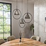 WoonStijl Hanglamp 3L ring getrapt tapse kap (G9)