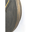 Light en Living Klok Ø56 cm VETI mango hout donker bruin+goud