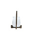 Light en Living Windlicht Ø21,5x35 cm ANOSY glas helder+hout mat d bruin