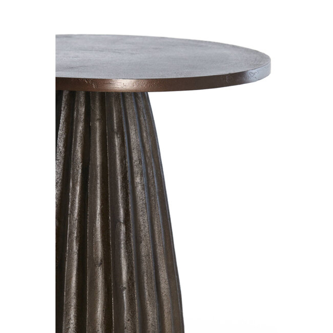 Light en Living Bijzettafel Ø40x51 cm VEGLIA mat donker bruin