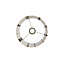 Light en Living Lampenkap cilinder 25-25-36 cm MEDAN crème+bruin+donker bruin
