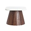 Light en Living Bijzettafel 45x45x35 cm OKATO crème+hout bruin