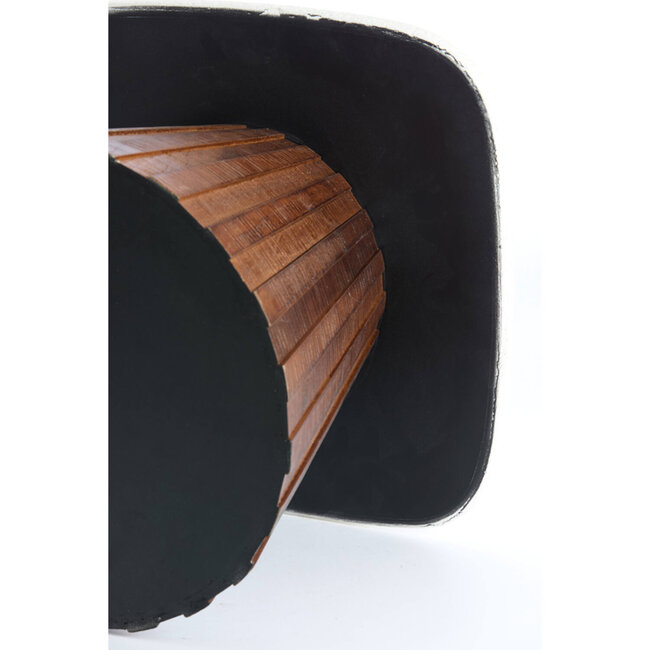 Light en Living Bijzettafel 45x45x35 cm OKATO crème+hout bruin