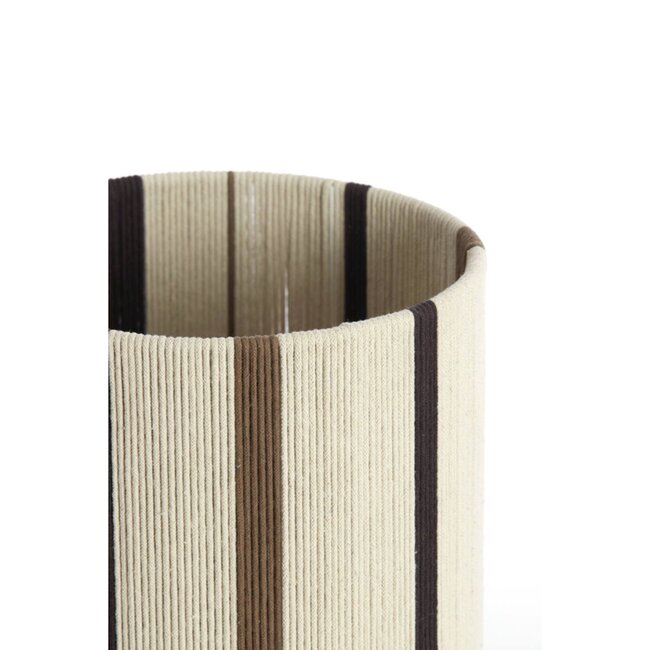Light en Living Lampenkap cilinder 30-30-40 cm MEDAN crème+bruin+donker bruin