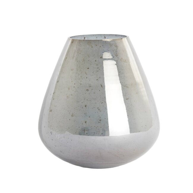 Light en Living Vaas Ø27x30 cm LATERZA glas steenslag smoke