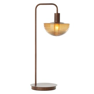 Light en Living Tafellamp 30x20x61 cm BAYLIE hout print d bruin+bruin glas Light en Living Tafellamp 30x20x61 cm BAYLIE hout print d bruin+bruin glas