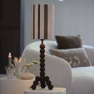 Light en Living Kap cilinder 20-20-30 cm MEDAN crème+bruin+donker bruin Light en Living Kap cilinder 20-20-30 cm MEDAN crème+bruin+donker bruin