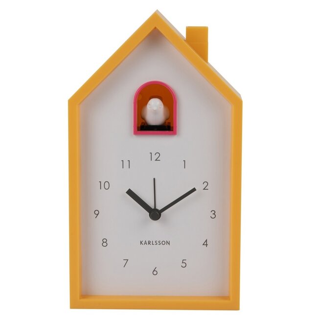 Karlsson Alarmklok Modern Cuckoo helder geel
