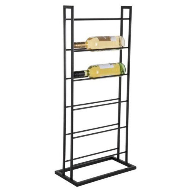 Present Time Wijnrek Single Floor metaal mat zwart