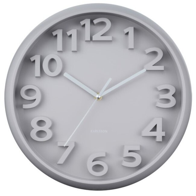 Karlsson Wandklok Elevated Classic Numbers warm grijs