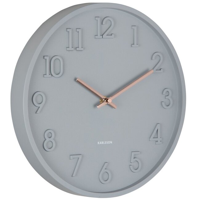 Karlsson Wandklok Calma donker grijs