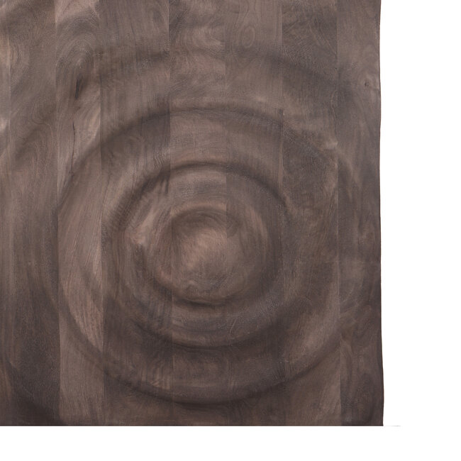 PTMD Wandornament Mattin Bruin mangohout rechthoekig met cirkels