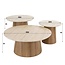 WoonStijl Salontafel set van 3 Romano tapse poot