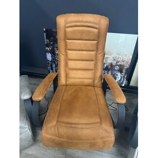 WoonMax Relaxfauteuil Queen Cabrio Cognac elektrisch - Showroommodel