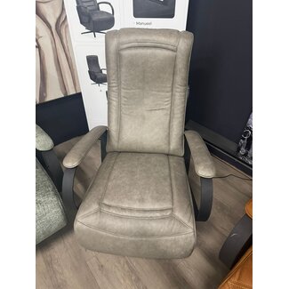 WoonMax Relaxfauteuil Queen Mustang Taupe elektrisch met accu - Showroommodel