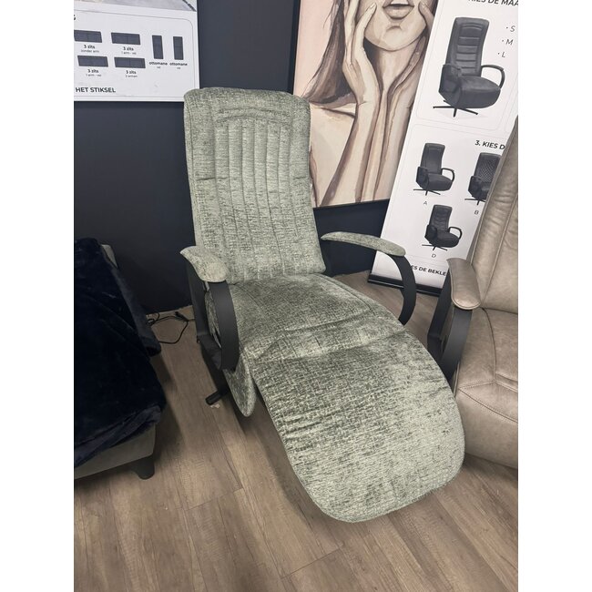 WoonMax Relaxfauteuil Queen Merge Thyme elektrisch met accu - Showroommodel