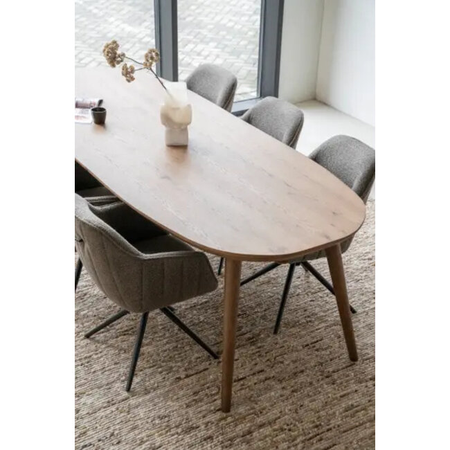 Eleonora Eettafel Elijah 260x100 cm - bruin