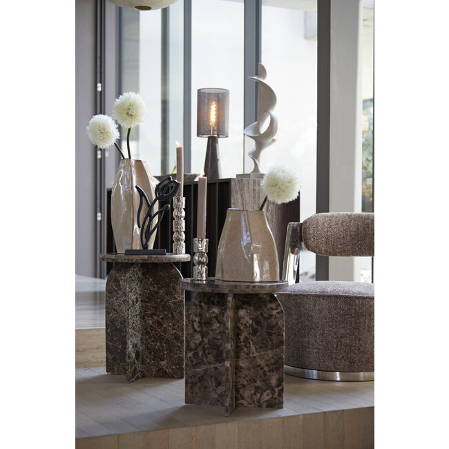 Light en Living Vaas deco 25,5x22x27 cm CHIADO glans beige