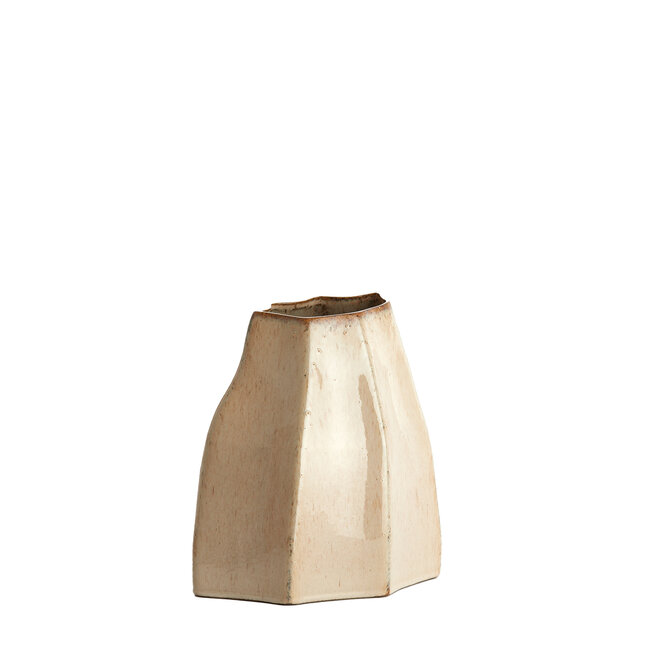Light en Living Vaas deco 25,5x22x27 cm CHIADO glans beige