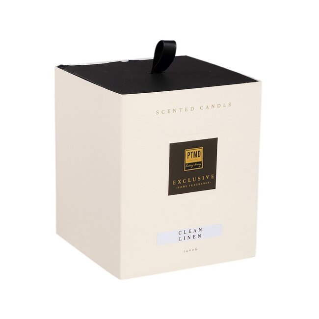 PTMD Geurkaars PTMD Exclusive clean linen 900gr