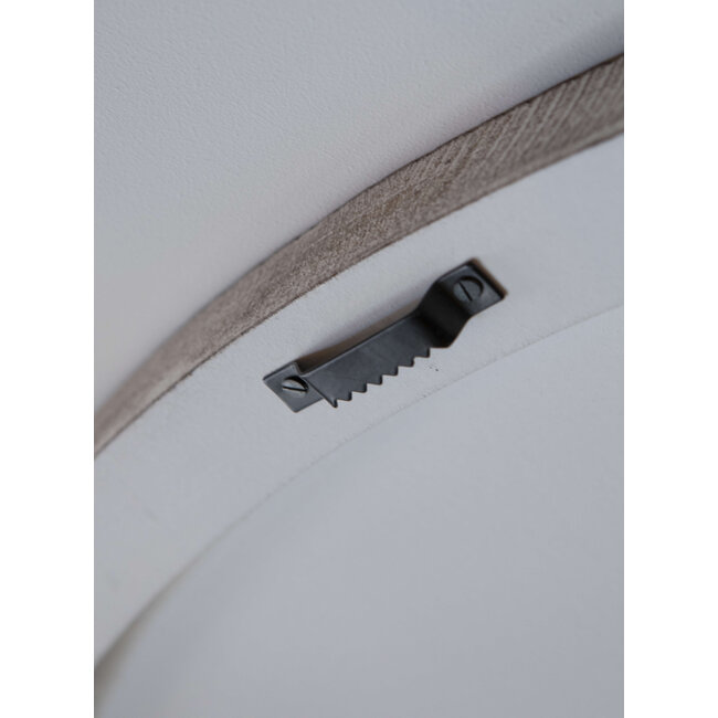 PTMD Wandornament Zapp Wit geribbeld rond S